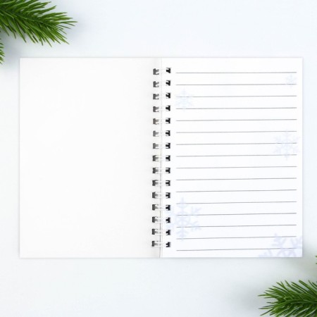 Gift New Year's set: a notebook on the A6 spiral, 60lists and magnetic bookmarks 2 pcs. "I am your gift"-3