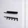 Set of shelves with hooks loft, 2 shelves: 350 × 100 × 35 mm, 350 × 100 × 80 mm, color black