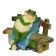 Garden figure "Frog on a bench sits" 27x38cm