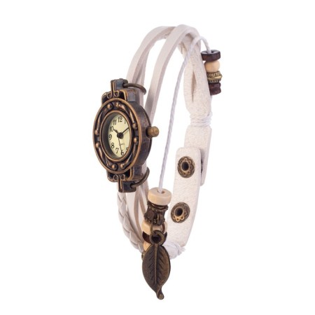 Women's watch "Elios", discrete move, strap 19.5 cm, d-2.5 cm, white-2