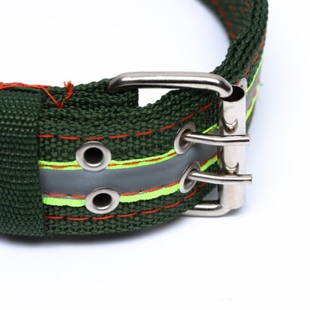 Four -layer reflective collar with a swivel 65 x 4 cm, green-2