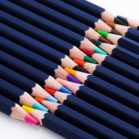 Pencils are artistic 48 colors, Finenolo, 3.8 mm, hexagonal, in a metal pencil case-5