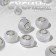 Bead "gloss", white color in silver