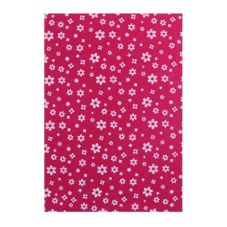 Colored felt is soft with the A4 Devente pattern. White flowers 5 colors, 5 sheets, thickness 2 mm-6