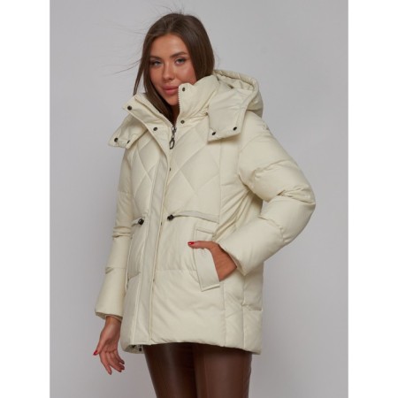 Winter jacket, size 44, beige color-7