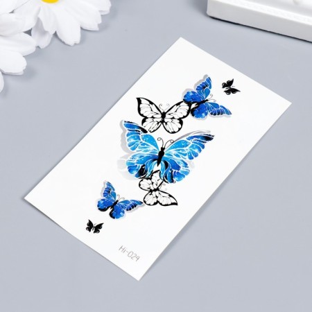 Tattoo on the body color phosphorus "Roy butterflies" 10.5x6 cm-2