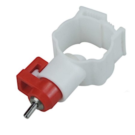 Drive Nipple, for poultry, with fastening on the pipe