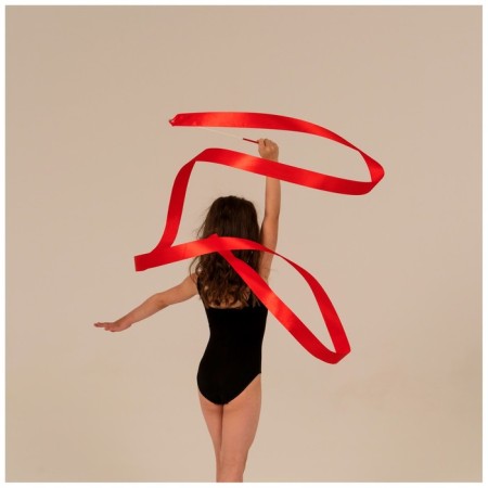 Ribbon for rhythmic gymnastics with a stick Grace Dance, 4 m, color fuchsia-6