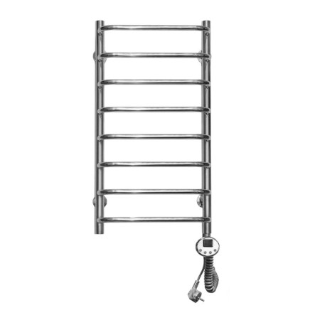 Domoterm electric heated towel rail "Stefano", 400 x 800 mm, 8 crossbars, right, chrome