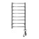 Domoterm electric heated towel rail "Stefano", 400 x 800 mm, 8 crossbars, right, chrome