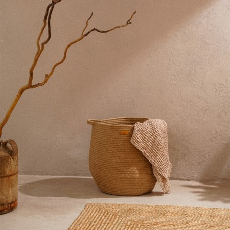 Belly basket wicker -round SL Home "Order", hemp rope, 35 × 40 cm-5
