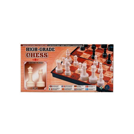 Chess 30 x 30 cm, King H-5.6 cm, d-2.3 cm, plastic board and figures-8