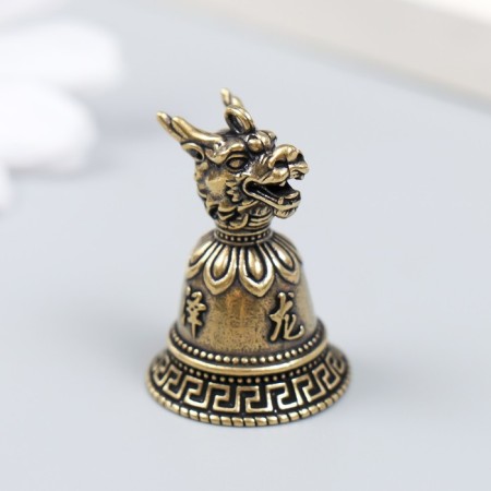 Bool of brass "Dragon Head" 2.2x2.2x3 cm-3