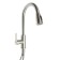Kitchen mixer Zein Z2940, sliding spill, 2 modes, cartridge 35 mm, stainless steel, satin