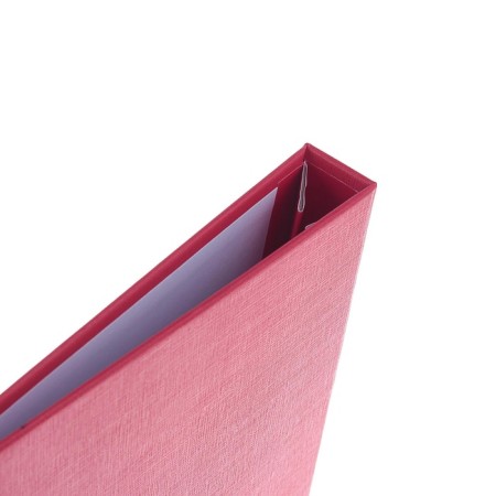 A4 course folder "Coursework", boumvinyl, scallops/cassation, (without paper) red 10 kr01-3