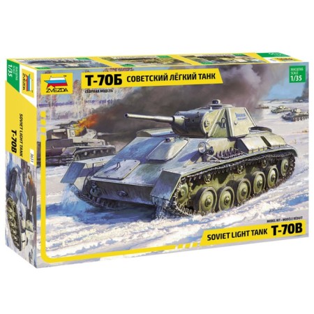 The national model "Soviet Light Tank T-70B" Star, 1/35, (3631)