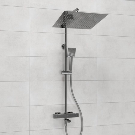 The shower system wasserkraft a199.119.141.087.ch Thermo, tropical shower, thermostat, chrome-1