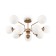 Suspended lamp Maytoni Mod221PL-10G, 10HE14, 40W, 90.7x90.7 cm, brass color