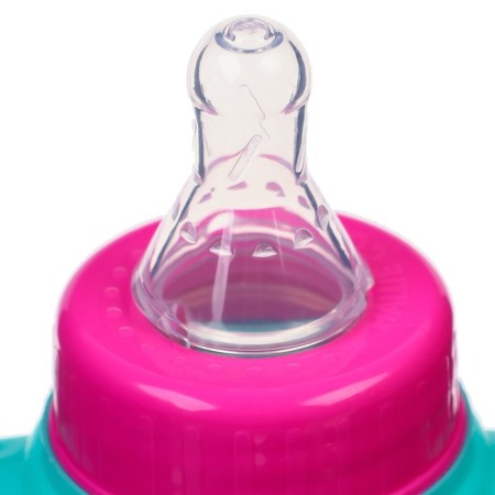A bottle of feeding "Unicorn", classic throat, 250 ml., 3 months, cylinder, with handles-3