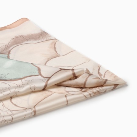 Women's scarf minku rr 70*70 cm, col. light pink-1