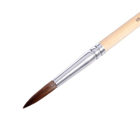 Squirrel Brush Round No. 8, handle tree-1