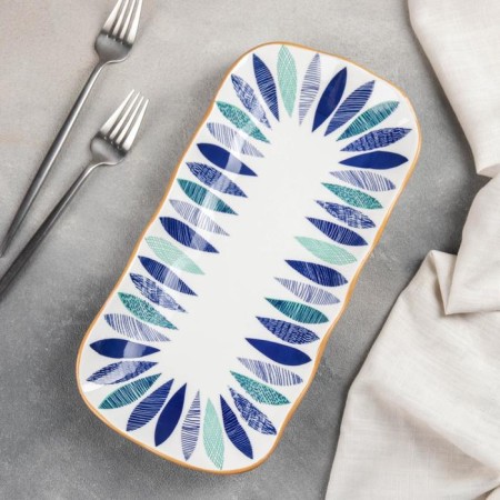 Ceramic rectangular dish "Mensy, 32 × 15.5 cm