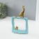 Souvenir Ceramics "Cats Mouse. Square" Blue with gold 5.2x13.5x23 cm