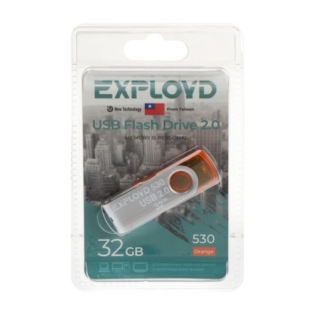 Flashka Exployd 530, 32 GB, USB2.0, Thu up to 15 MB/s, PLO up to 8 MB/s, Orange