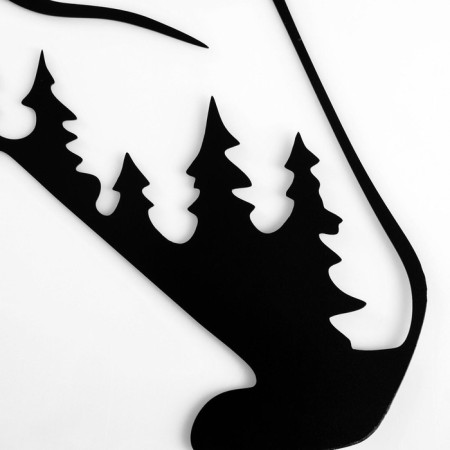 Metal panel "Bear and mountains" 60x35 cm-1