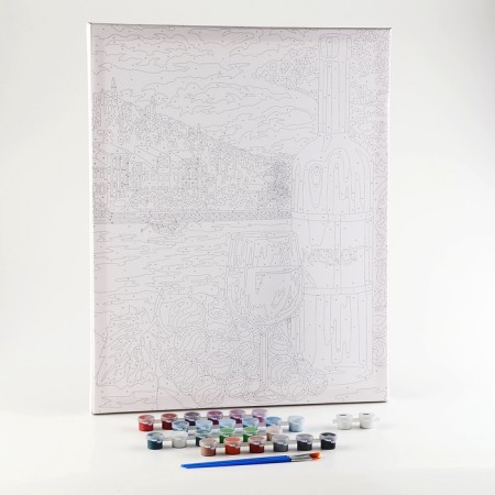 Picture on numbers on canvas with a subframe "Wine", 40 x 50 cm-1