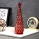 Figure Light "Red Christmas tree", 28x12 cm, 10 LED, AAAX2 batteries (not included), glow warm white