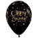 Latex ball 12 "" With DR! Golden diamonds ", pastel, set of 50 pcs., Black color