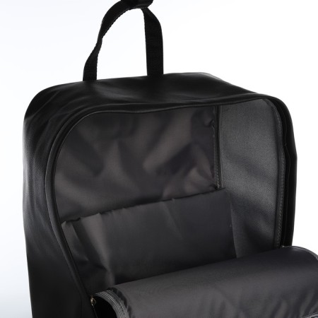 A backpack - a bag, Erich Krause, a wallet from textiles, artificial leather, black color-3