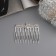 Hair crest "Medea", set 2 pcs., Waves, 5 × 4 cm, silver