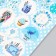 Decor for creativity cardboard "Chips and buttons. Blue" 24 pcs 13x16.5 cm