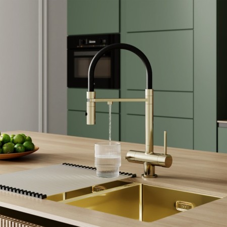 IDDIS ACE kitchen mixer, with filter and flexible pour, color matte gold-7