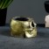 Skull "Skull Muerto" aged gold, 8x7x5cm