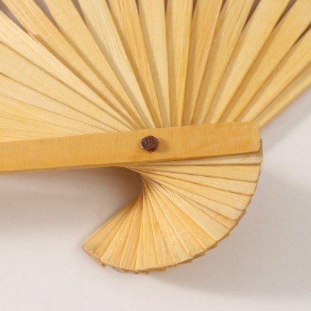 Fan bamboo, textiles h = 50 cm "Sakura branch" beige-3