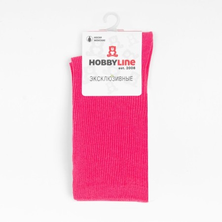 Women's socks, raspberry neon color, size 36-40-4