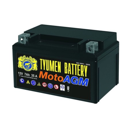 Tyumen Battle 7 Ach 6MTS-7 AGM (YTX7A-BS), direct polarity