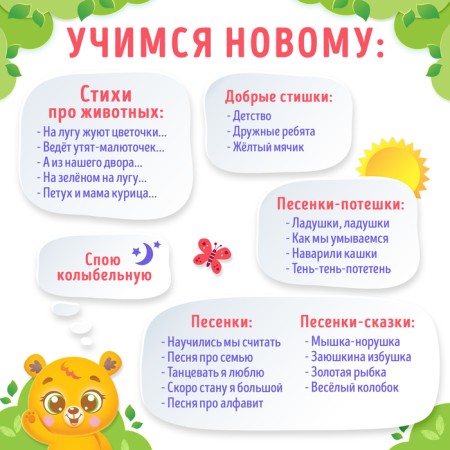 Musical toy "Favorite friend: Bear", sound, light, yellow color-3