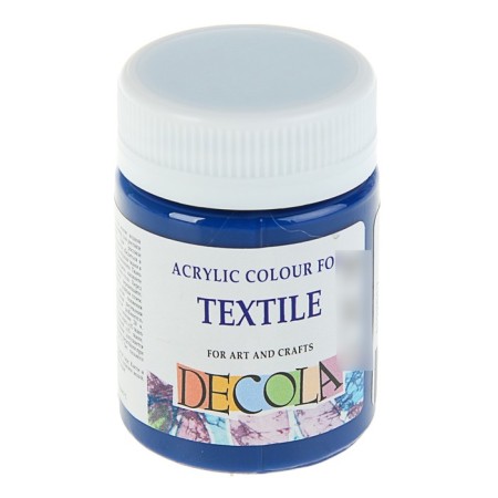 Paint on fabric, bank 50 ml, ZHK Decola, blue dark 4128517, (water -based acrylic)