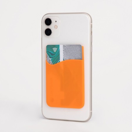 Cartholder on the phone, Orange color