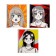 A notebook of 60 sheets in a cage on an anime crest, cover coated cardboard, UV varnish, OFSET block, mix