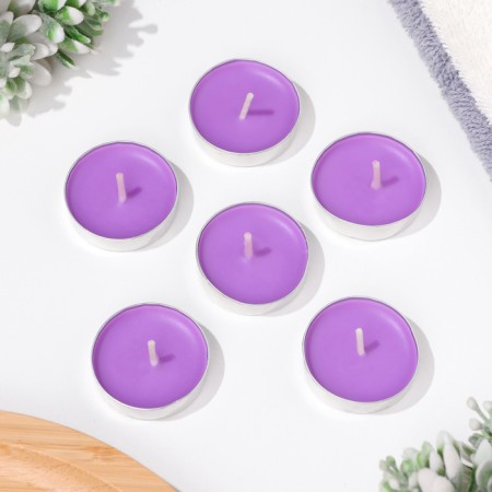 Set of candles of tea aromatic, 6 pcs, lavender-1