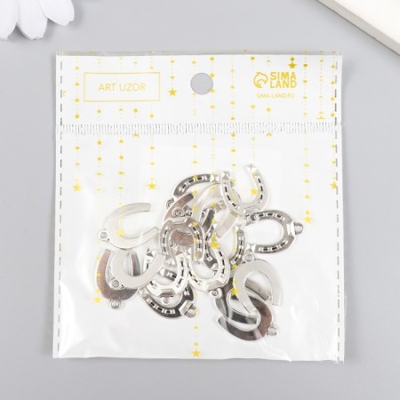 Decor Metal for creativity "Snow" silver 4642 2x1.5 cm-4