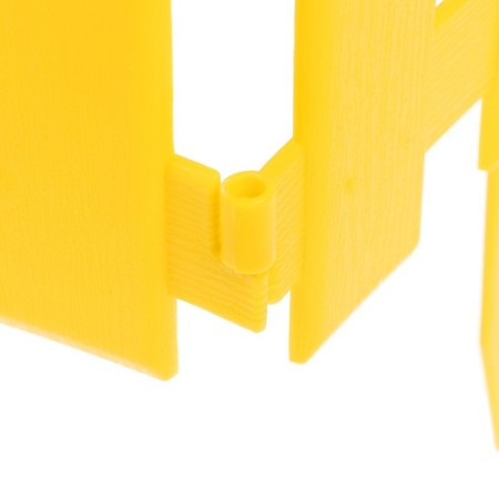 Decorative fence, 30 × 196 cm, 4 sections, plastic, yellow, "front garden"-10