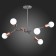 Ceiling EVOLUCE lamp. Sle106403-06. Palare. 6x60 watts, E27, 60x60x35.5 cm, gray color, pink gold