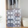 Shoe storage box Large Size sharing 21 × 33.5 × 12 cm, 3 pcs, white color