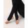 Women's Legins with an open heel in the rubber Mirey Leging with Hell, size 46-48, black color